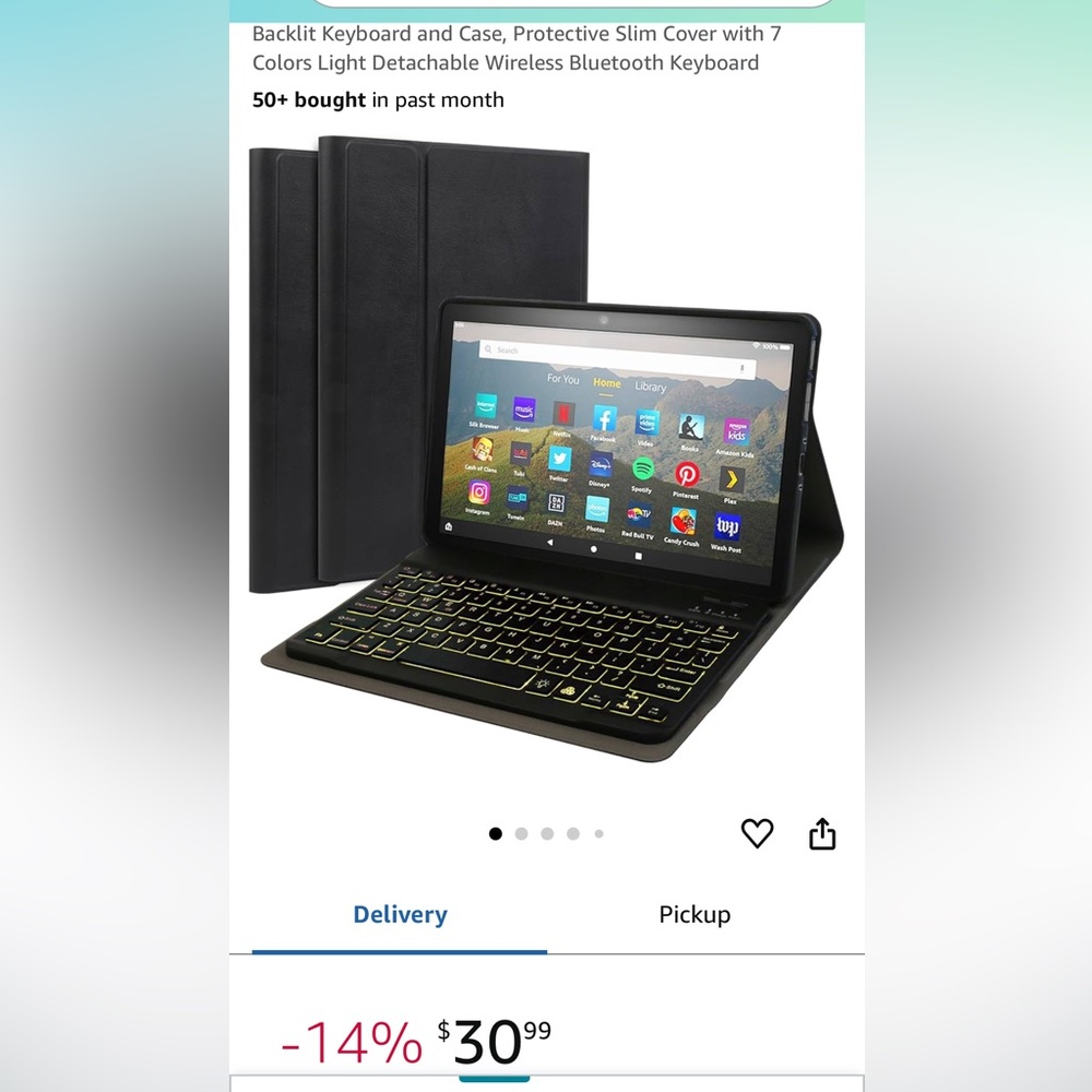 Amazon fire max 11 tablet case with Bluetooth keyboard